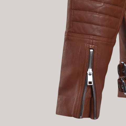 Shotgun Tan Moto Leather Jacket