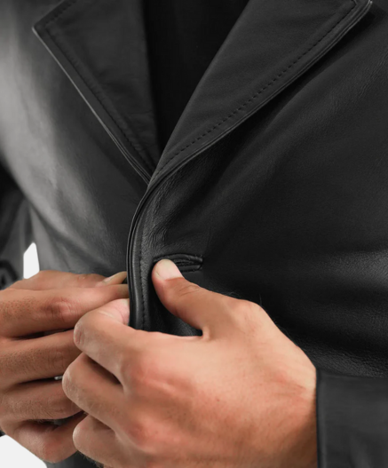 Classmith Black Leather Coat