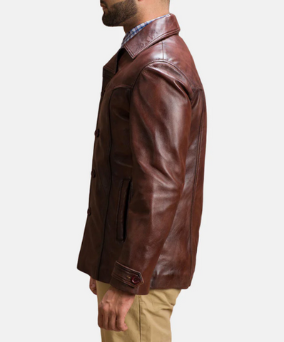 Vincent Alley Brown Leather Jacket