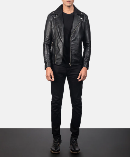 Noah Brown Leather Biker Jacket