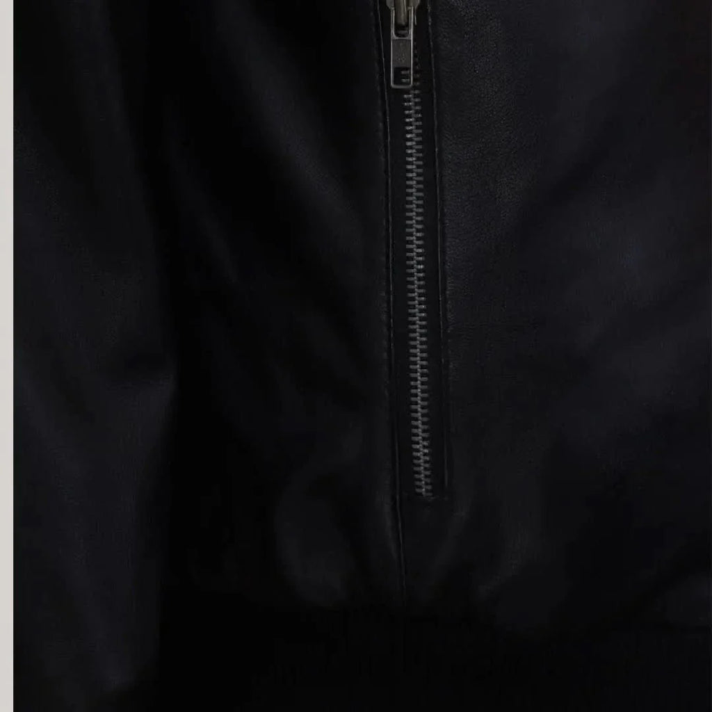 Timeless Midnight Leather Blazer