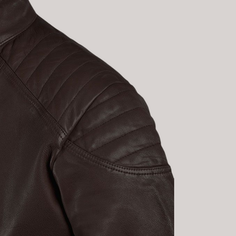 Shotgun Brown Moto Leather Jacket