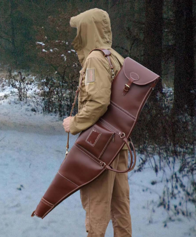 Genuine Leather 46" Soft Padded Rifle Bag
