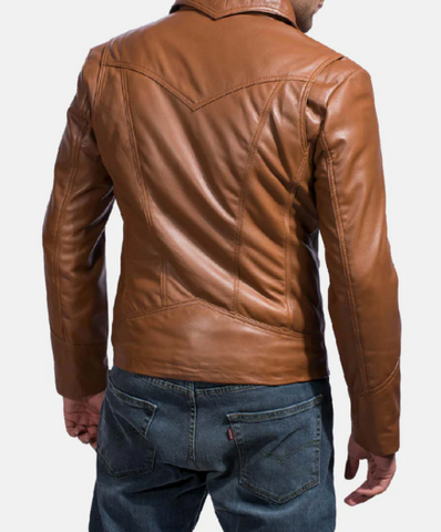 Old School Brown Leather Jacket