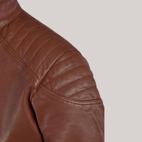 Shotgun Tan Moto Leather Jacket
