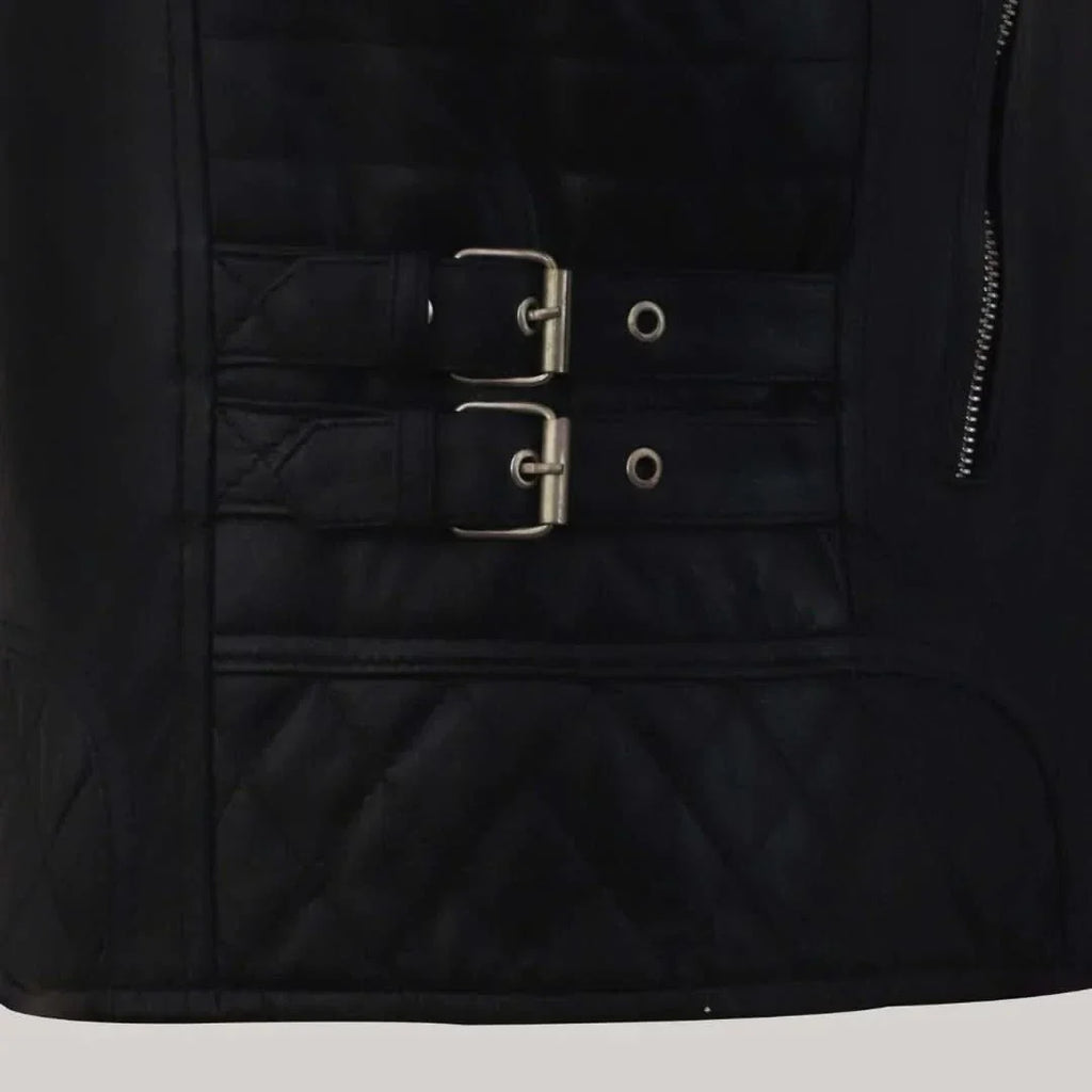 Freaky Mens Black Motorcycle Leather Jacket
