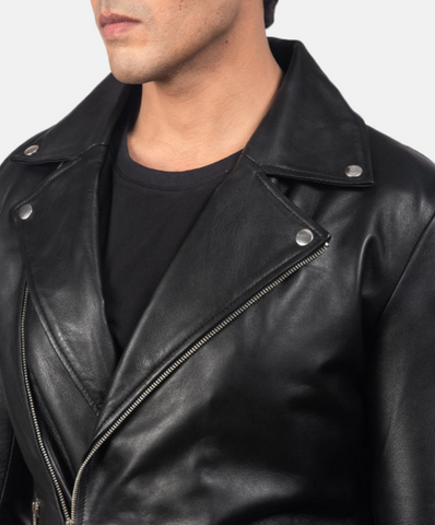 Noah Brown Leather Biker Jacket