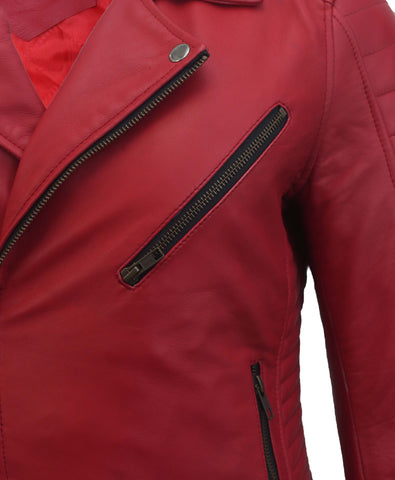 Charlotte Red Leather Jacket