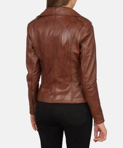 Flashback Brown Leather Biker Jacket