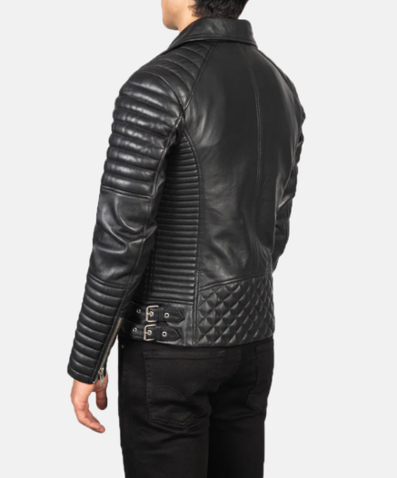 Armand Black Leather Biker Jacket