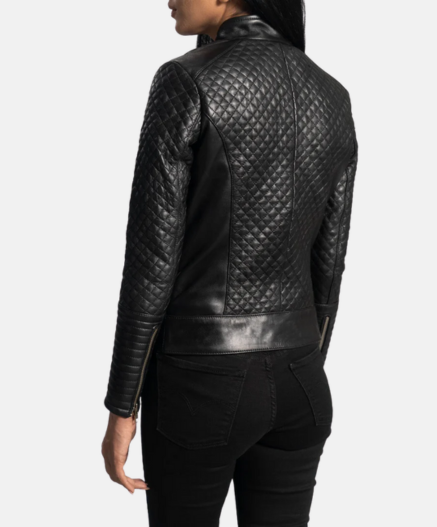 Cityscape Black Leather Biker Jacket