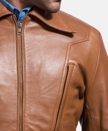 Old School Brown Leather Jacket