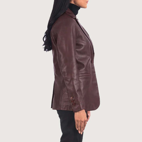 Norma Brown Leather Blazer