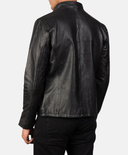 Alex Black Leather Biker Jacket