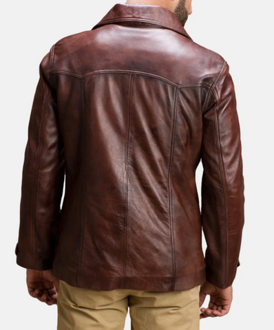 Vincent Alley Brown Leather Jacket