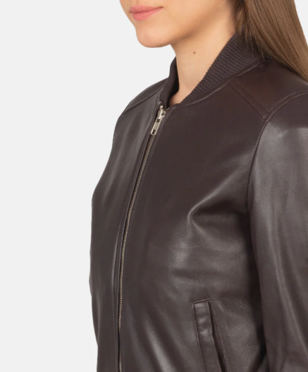 Bliss Brown Suede Bomber Jacket