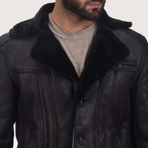 Furcliff Double Face Shearling Leather Coat