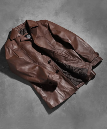 Vincent Alley Brown Leather Jacket