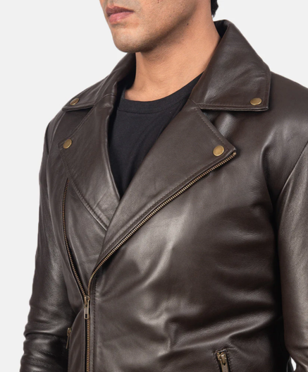 Noah Black Leather Biker Jacket
