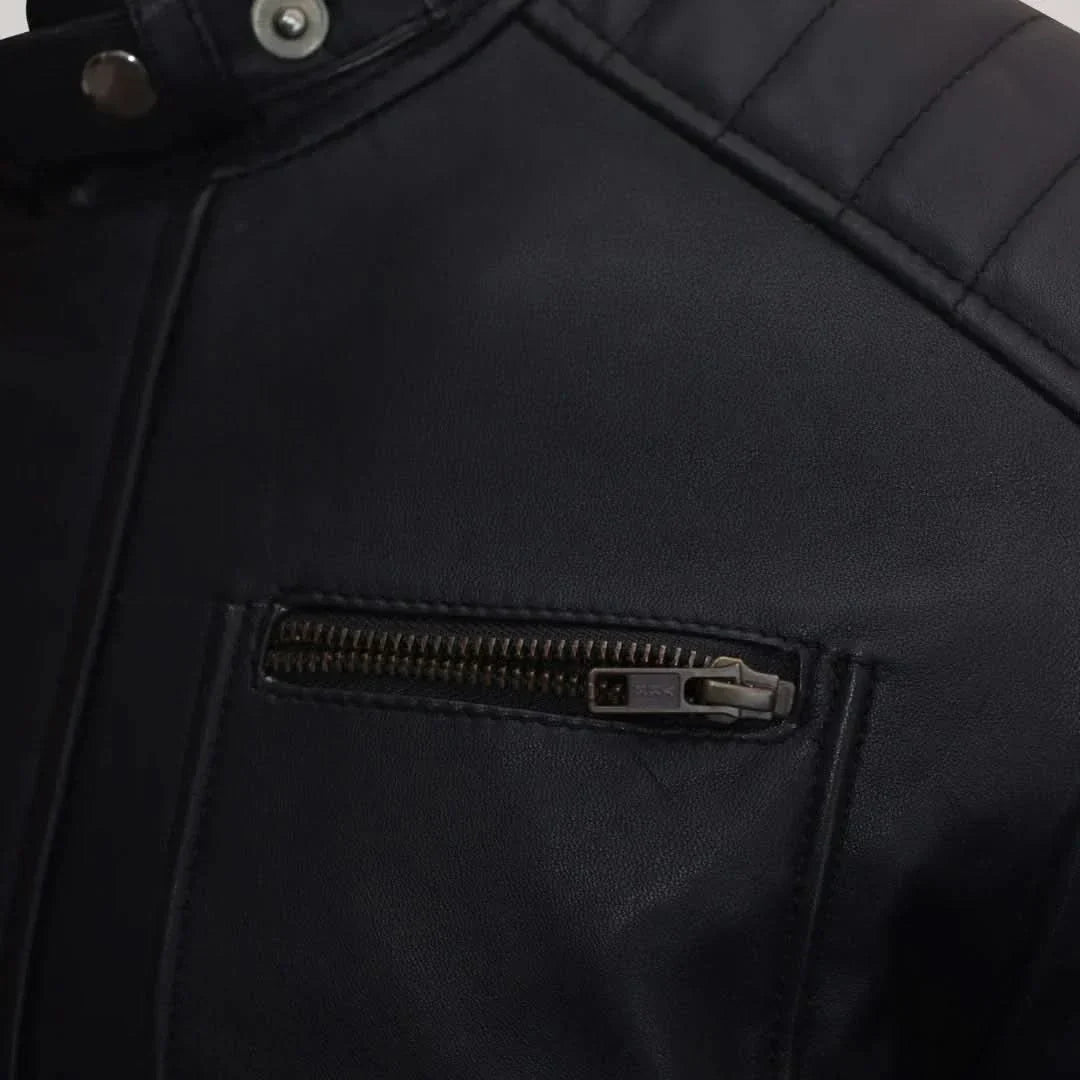 Firefly Moto Black Biker Leather Jacket