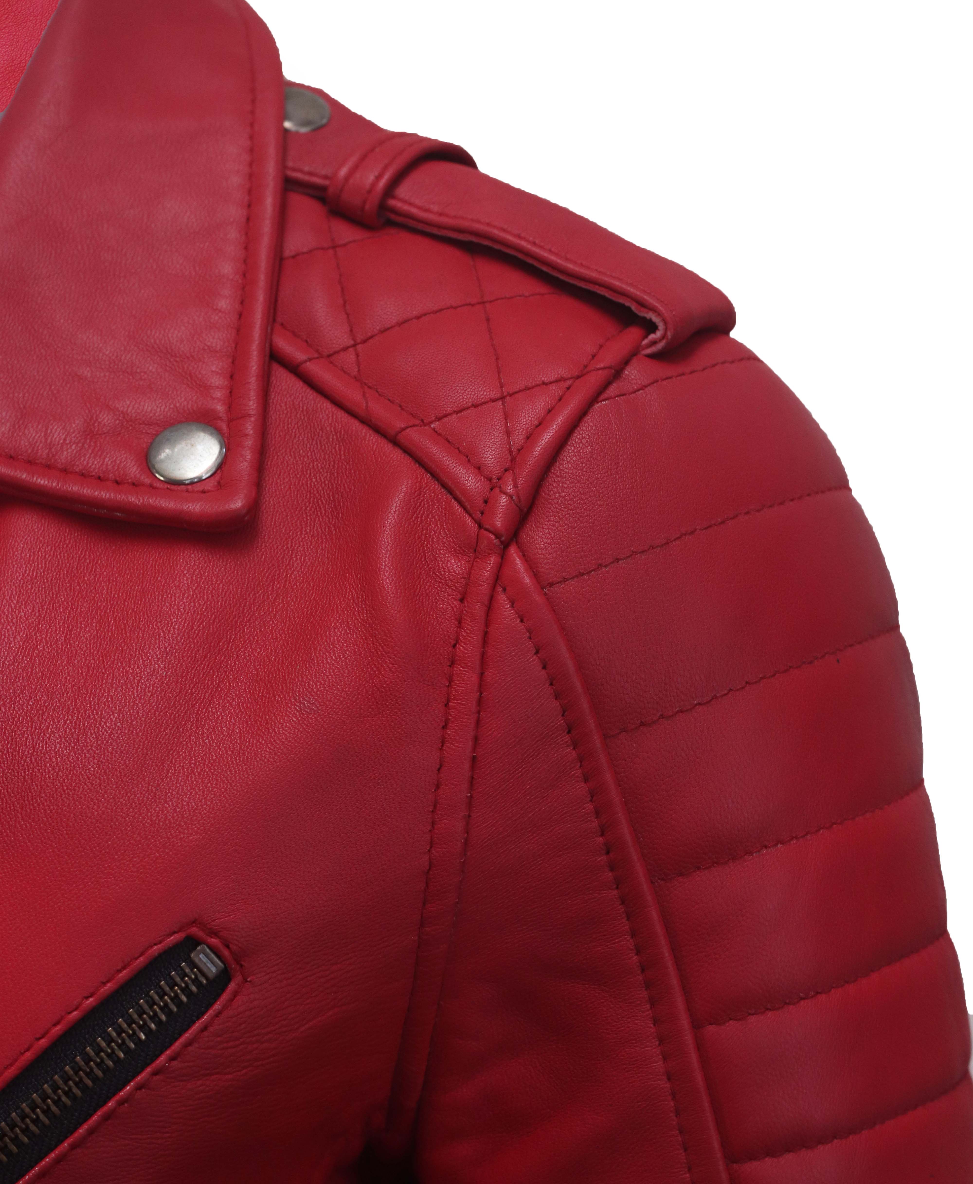 Charlotte Red Leather Jacket