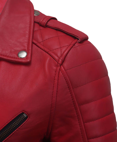 Charlotte Red Leather Jacket