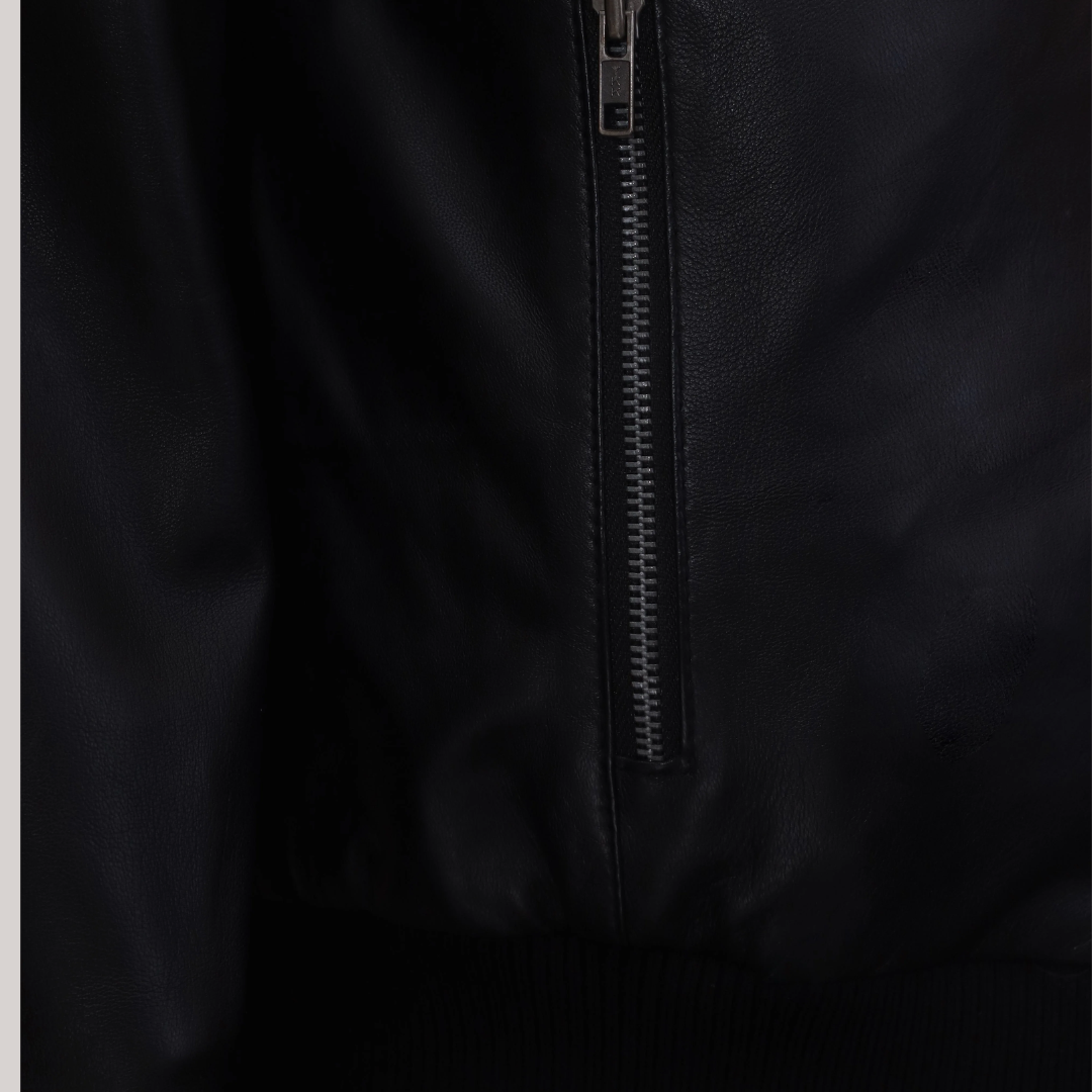 Timeless Midnight Leather Blazer