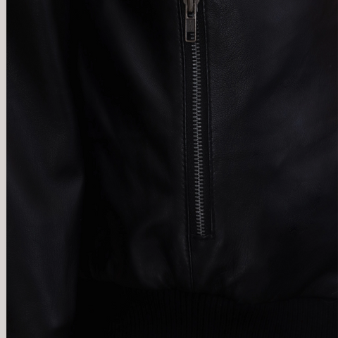 Timeless Midnight Leather Blazer