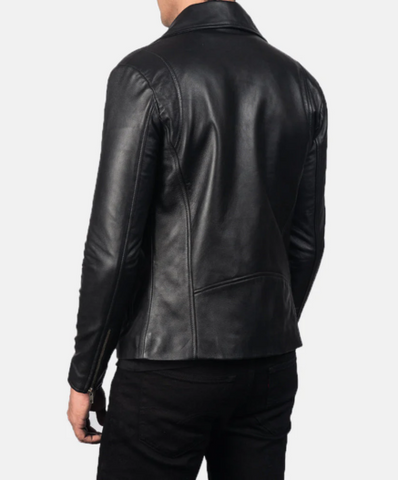 Noah Brown Leather Biker Jacket