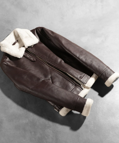Sherilyn B-3 Maroon Leather Bomber Jacket