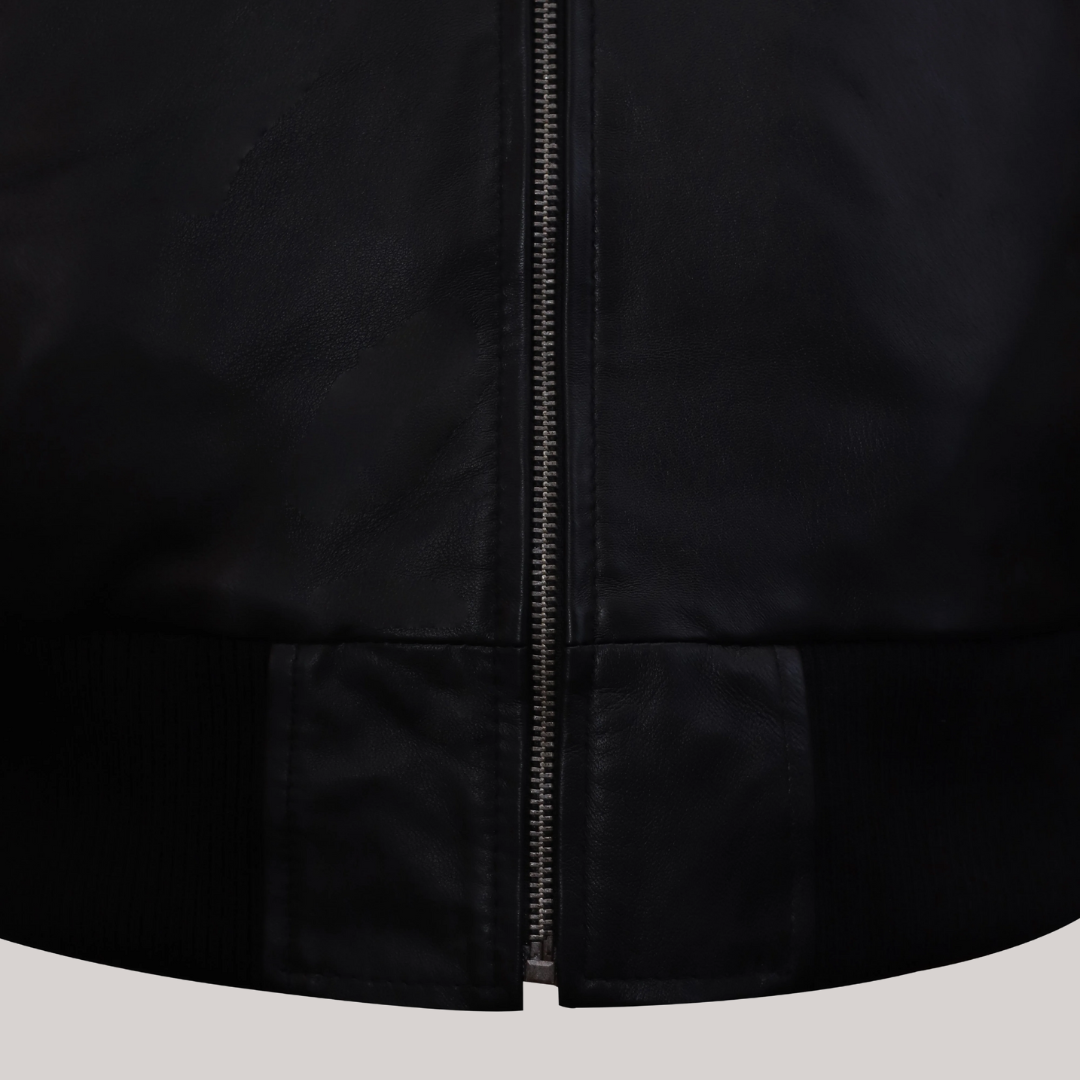Timeless Midnight Leather Blazer