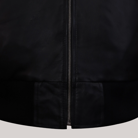 Timeless Midnight Leather Blazer