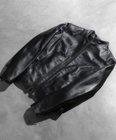Rumella Black Leather Biker Jacket