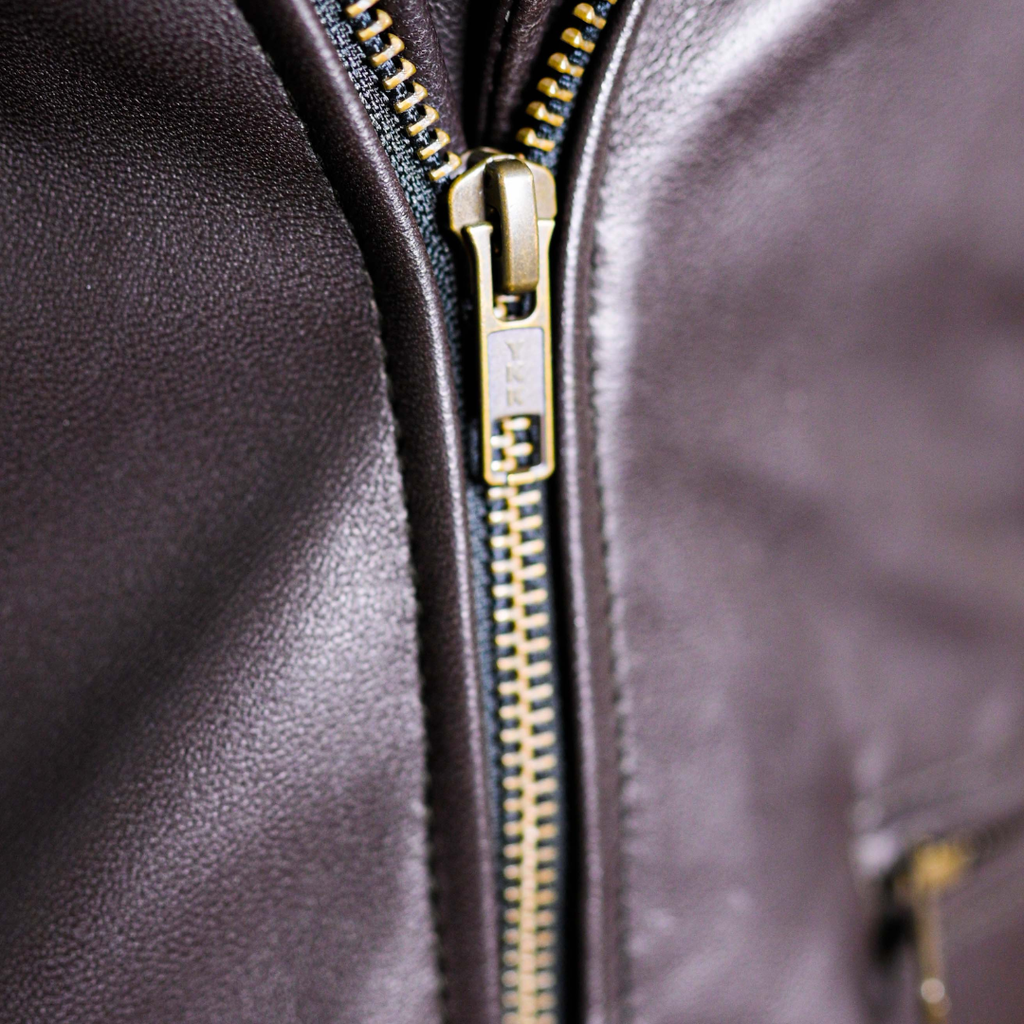 Charlotte Burnt Charcoal Leather Jacket