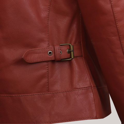 Mens Camel Brown Bomber Leather Jacket