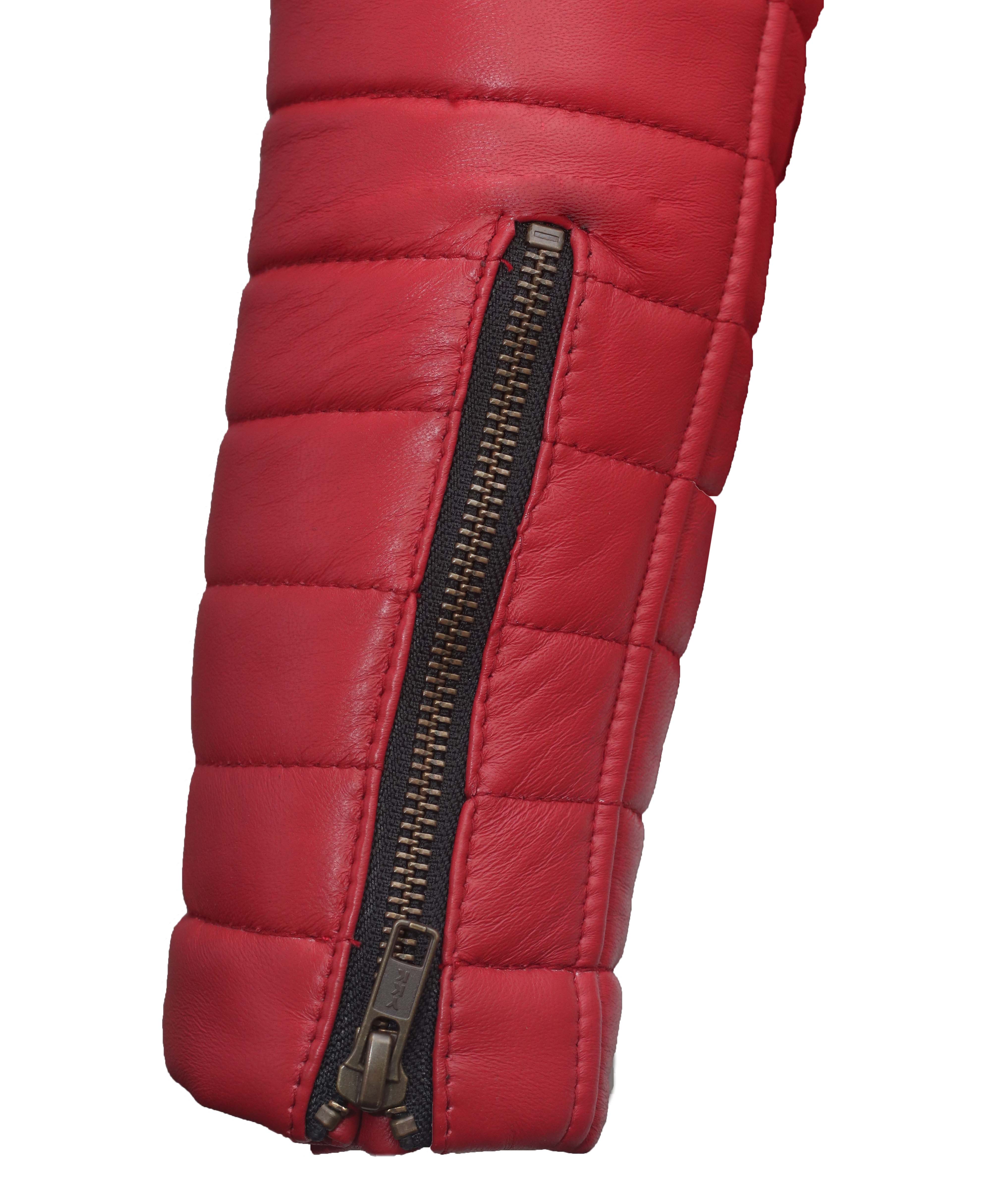 Charlotte Red Leather Jacket