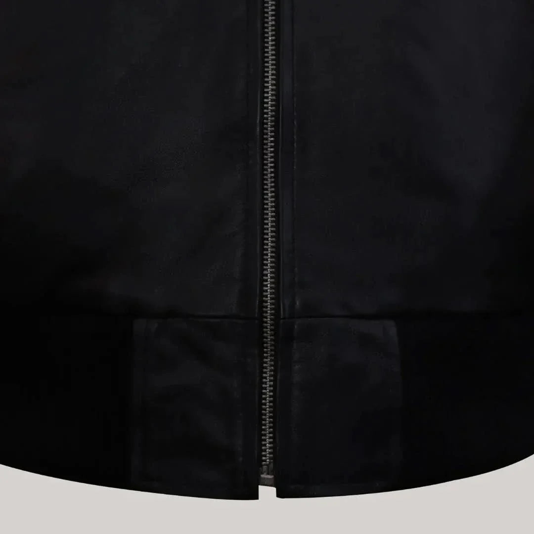 Timeless Midnight Leather Blazer