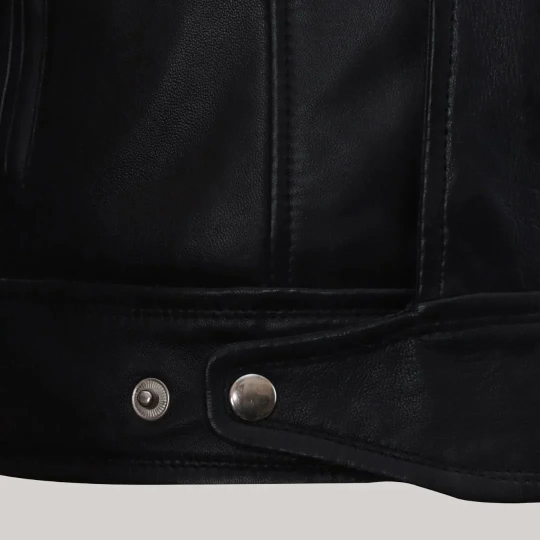 Firefly Moto Black Biker Leather Jacket
