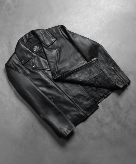 Noah Brown Leather Biker Jacket