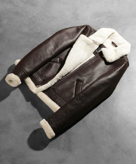 Sherilyn B-3 Maroon Leather Bomber Jacket