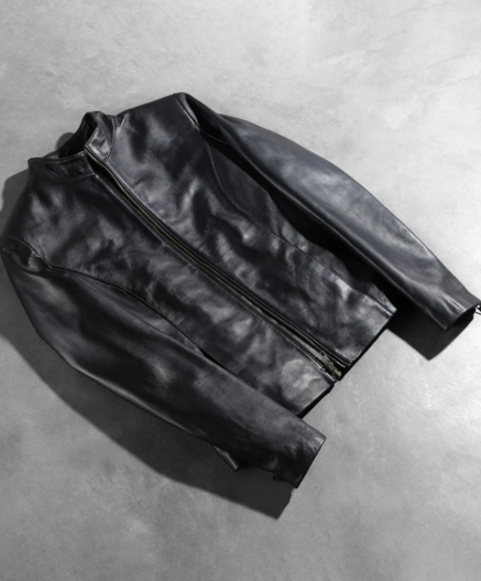 Rumella Black Leather Biker Jacket