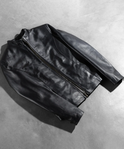 Rumella Black Leather Biker Jacket