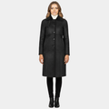 Alina Shearling Black Leather Coat