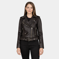Alison Brown Leather Biker Jacket