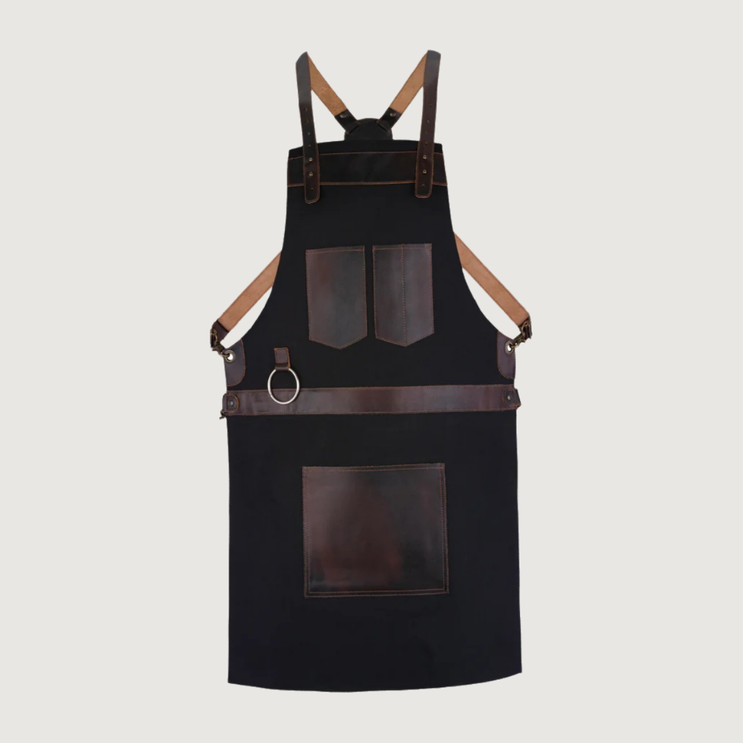 The Cornwall Black Canvas Crossbody Apron