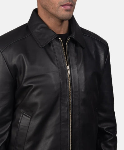 Iron Drift Black Zipper Leather Jacket