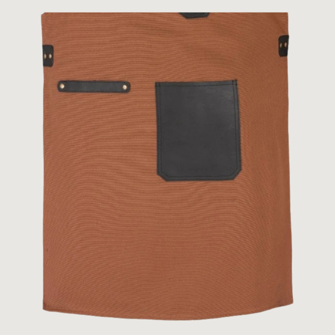 The Norfolk Leather Brown Canvas Butcher Apron