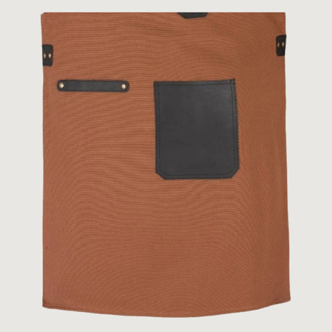 The Norfolk Leather Brown Canvas Butcher Apron