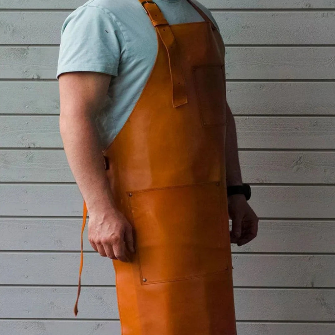 Light Brown Leather Apron