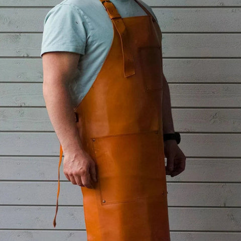 Light Brown Leather Apron